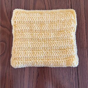 Handmade Yellow Crochet Potholder. NWOT